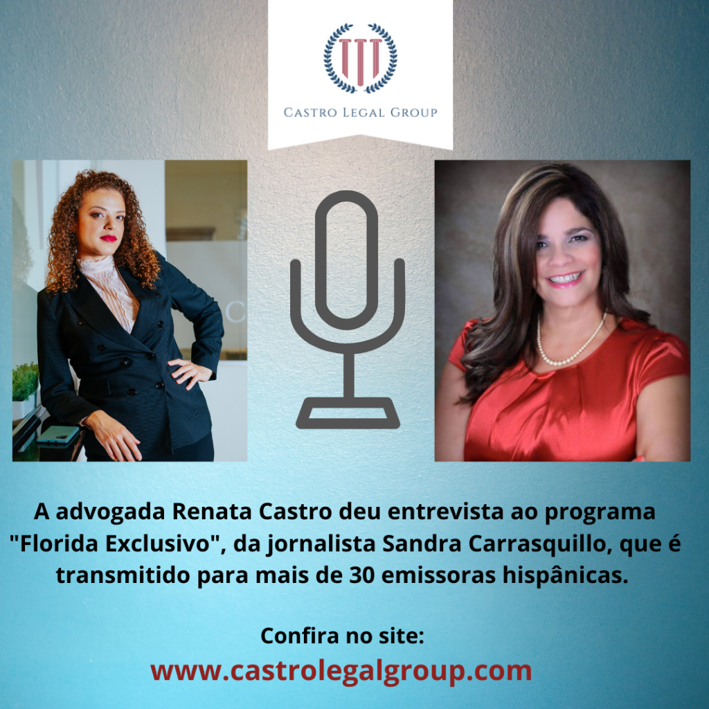 Participação da advogada Renata Castro no podcast “Florida Exclusivo”
